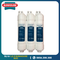 Bộ lõi lọc nước 123 đúc nối nhanh Sunhouse